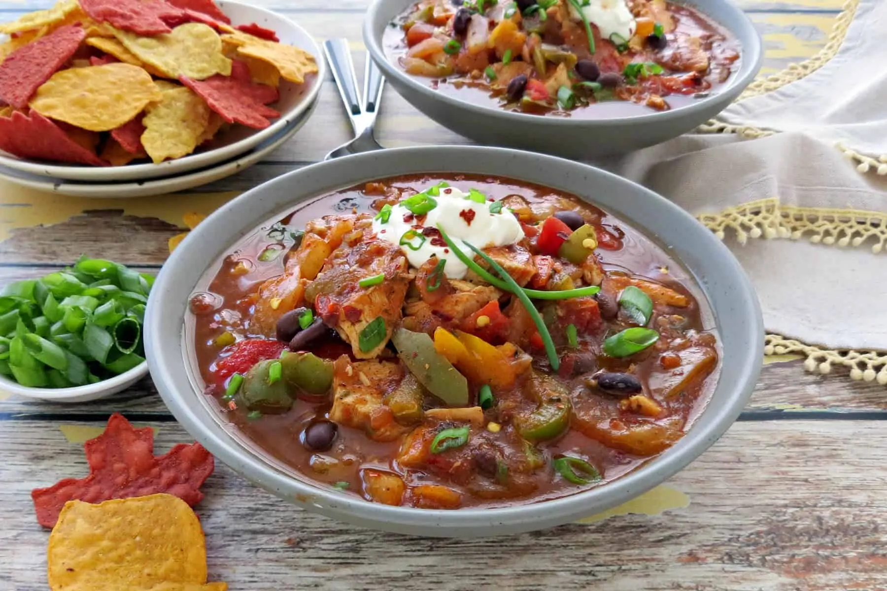 Turkey Chili made with leftover turkey