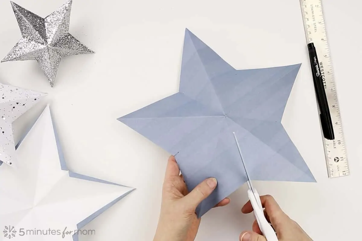 3D Paper Star Template: Paper Star Instructions and Free Template