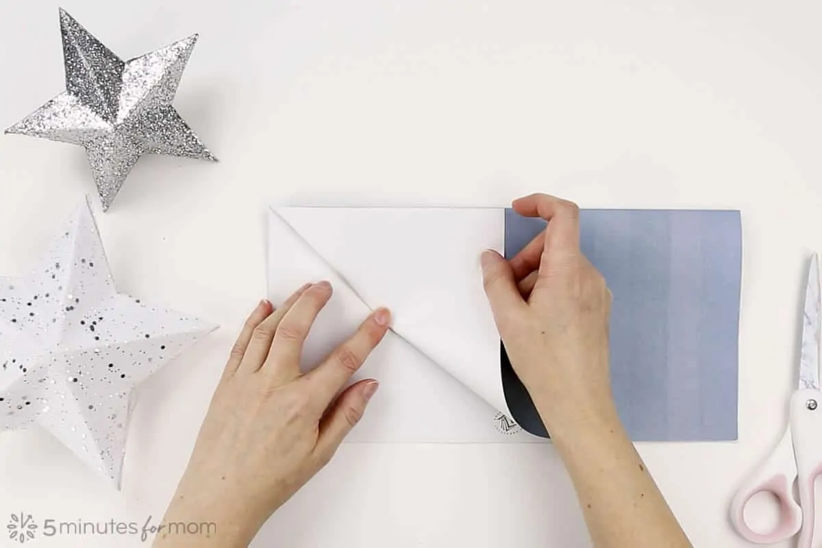 3D Paper Star Christmas Tree Topper Tutorial