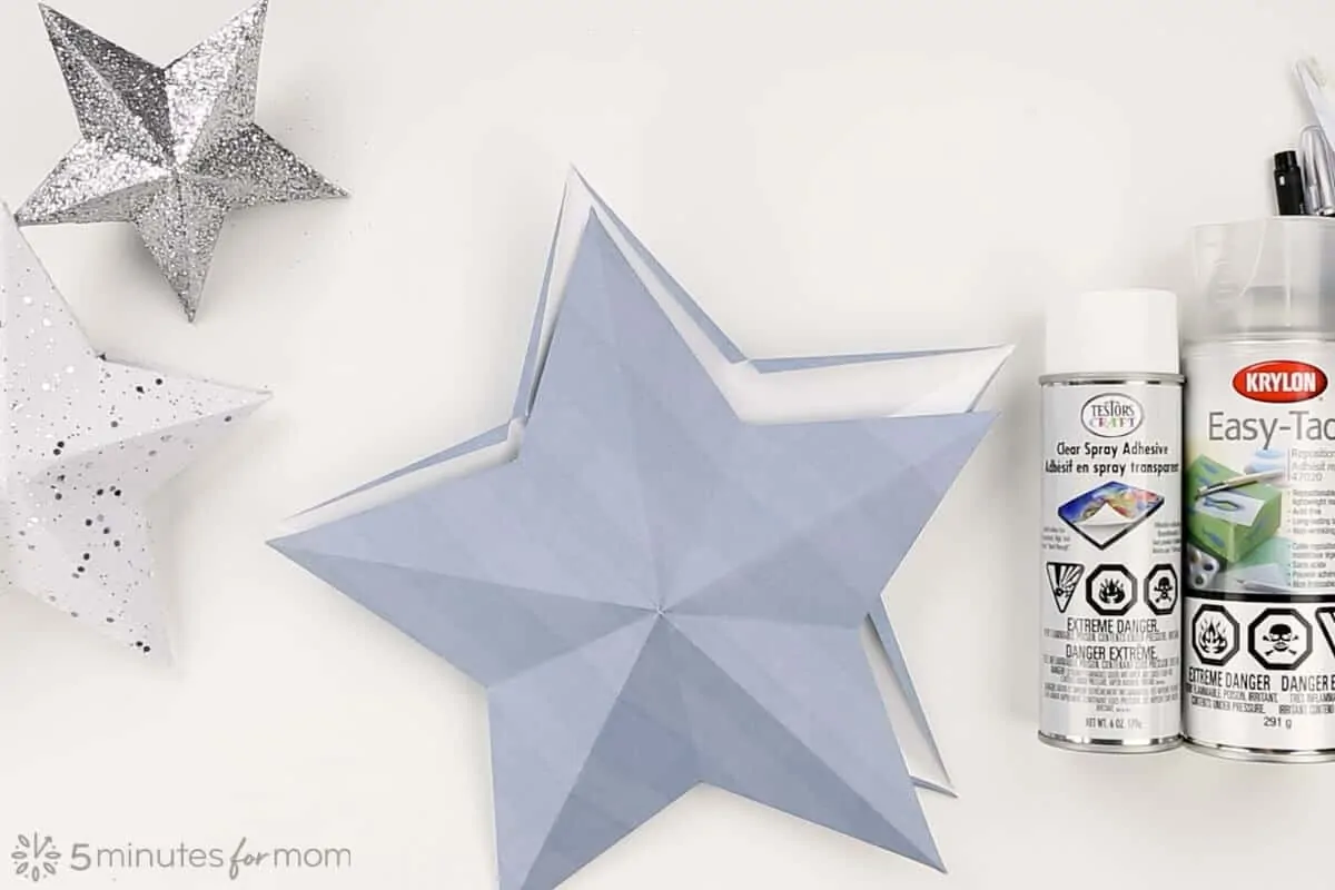 3D Paper Star Christmas Tree Topper Tutorial