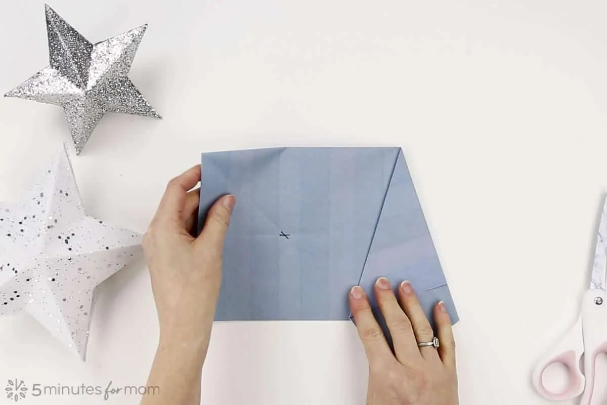 DIY Folded Paper Star Gift Toppers