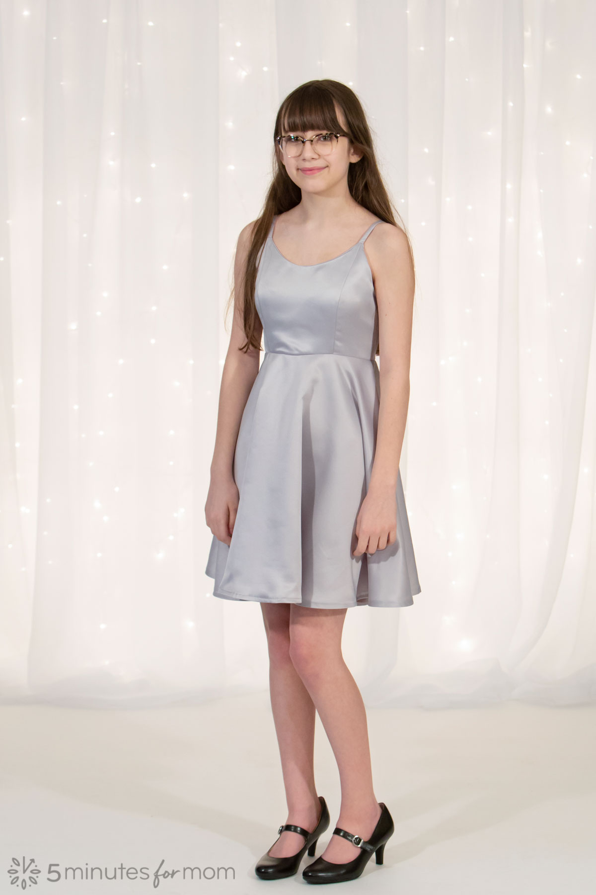 Matte Satin Silver Dress