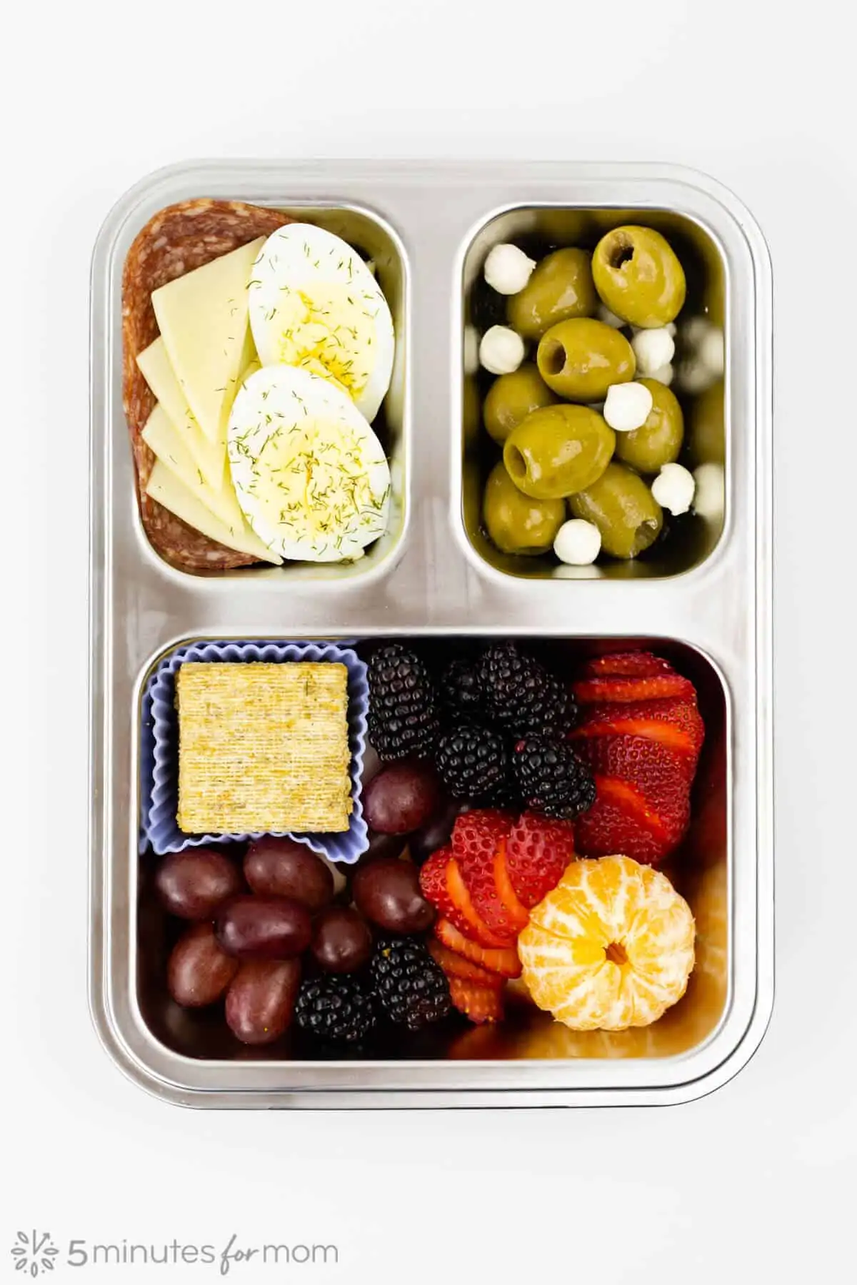 Breakfast Bento with protein and healthy fats