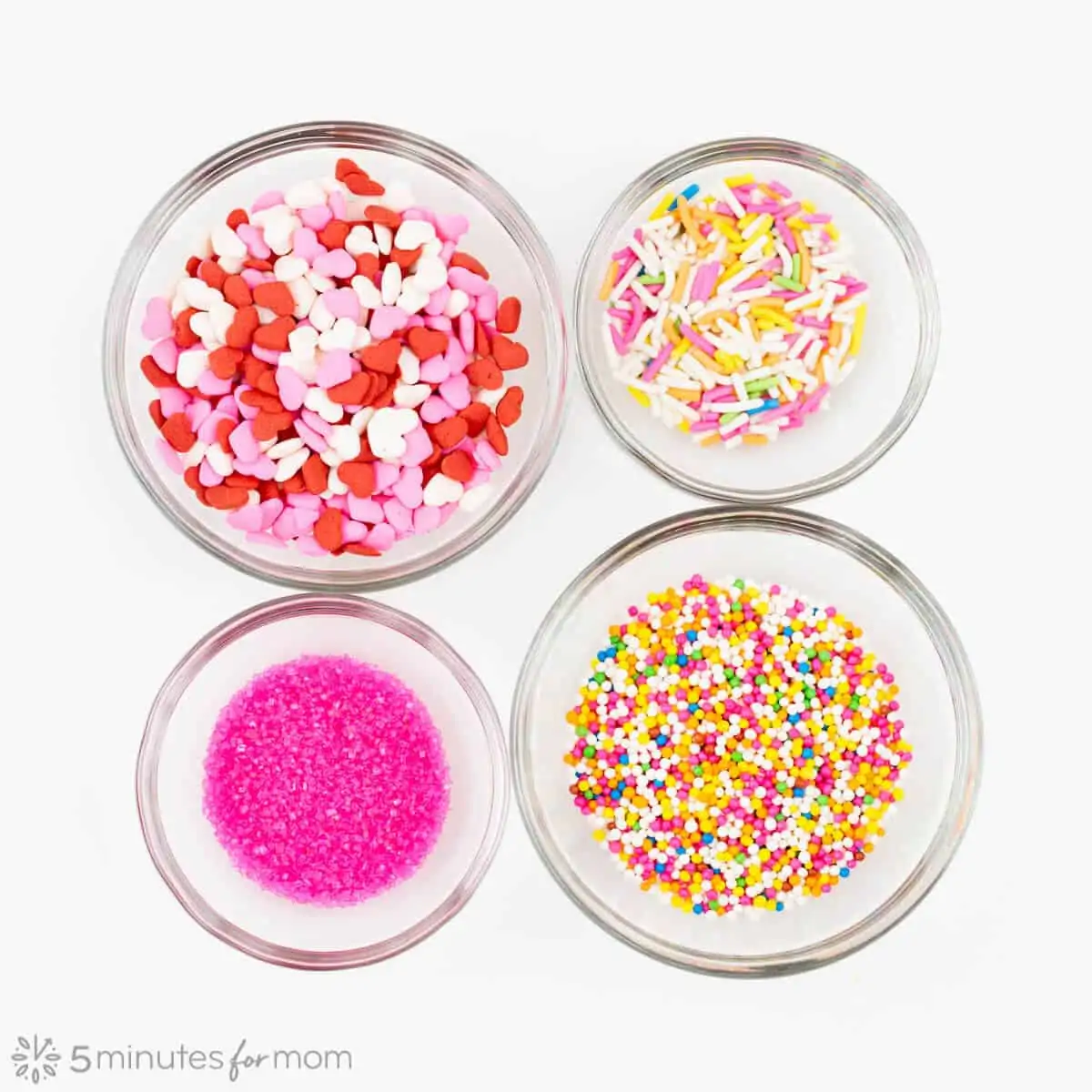 sprinkles for valentine pretzels