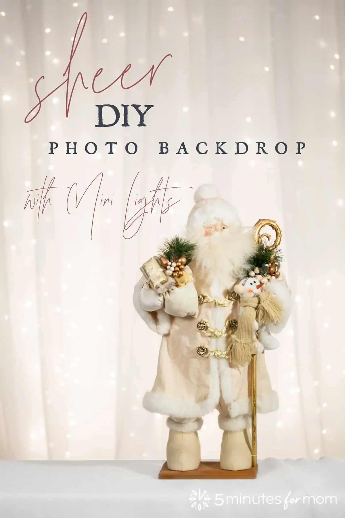 DIY photography backdrop with mini lights