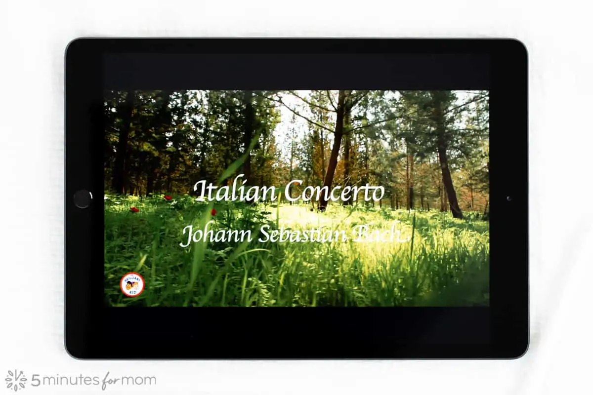 free classical music app for kids showing on iPad