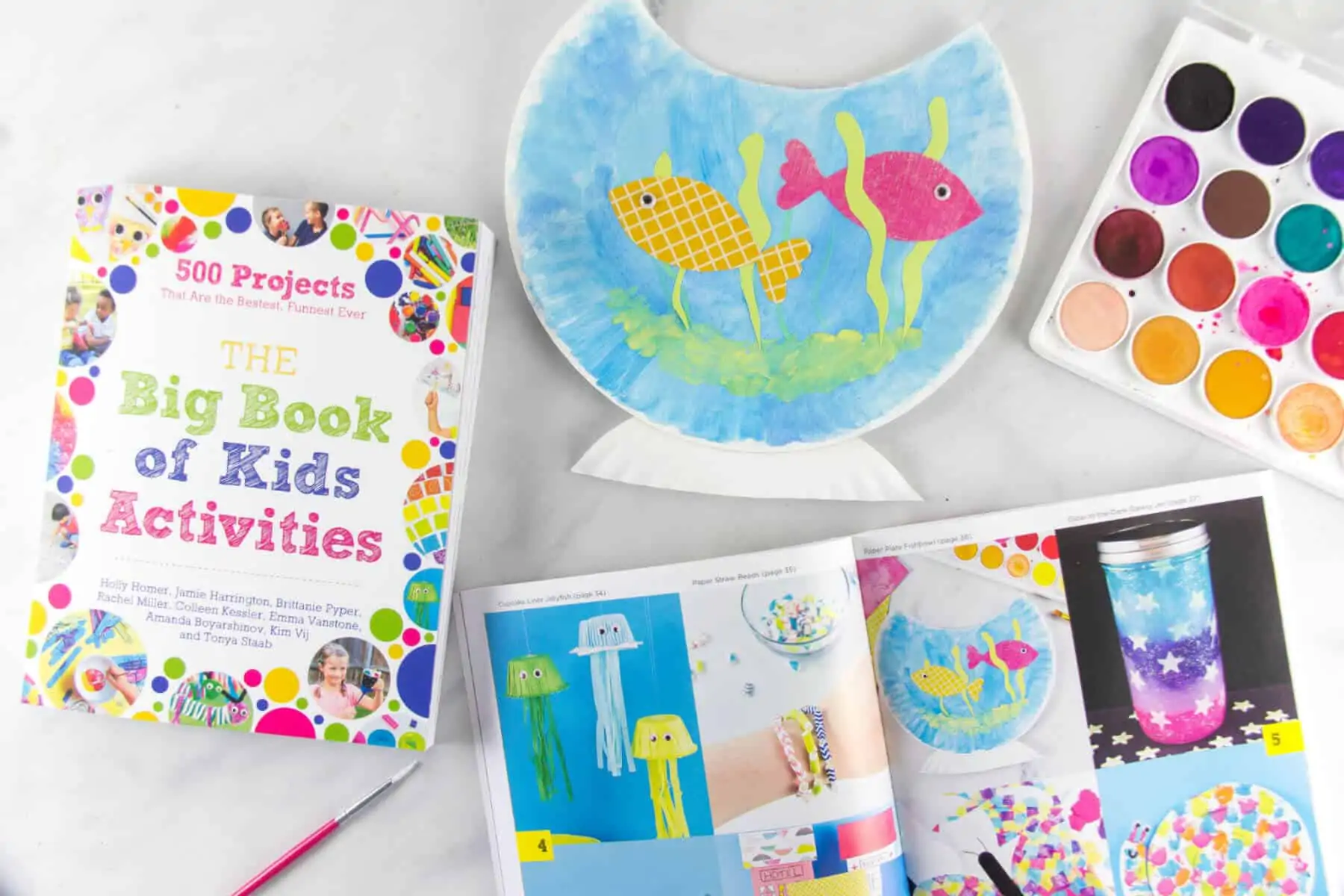 paper plate fish bowl tutorial from The Big Book of Kids Activities