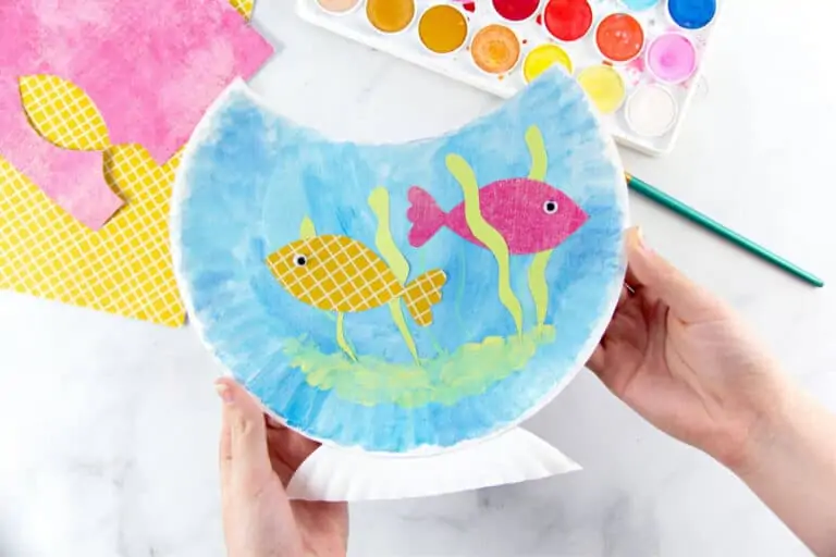 paper plate fish bowl - craft idea