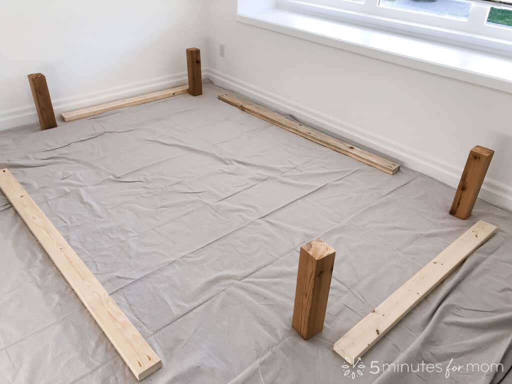 DIY Wood Bed Frame How to Build a Bed Frame 5 Minutes for Mom