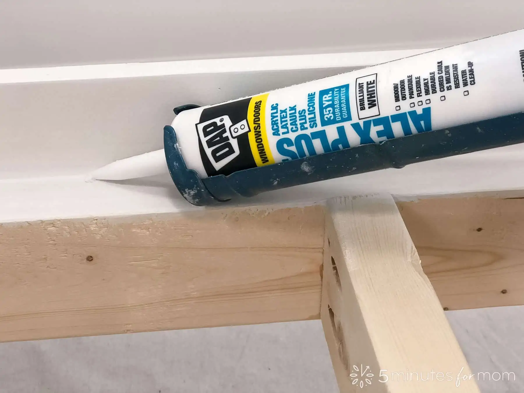 caulking wood bed frame