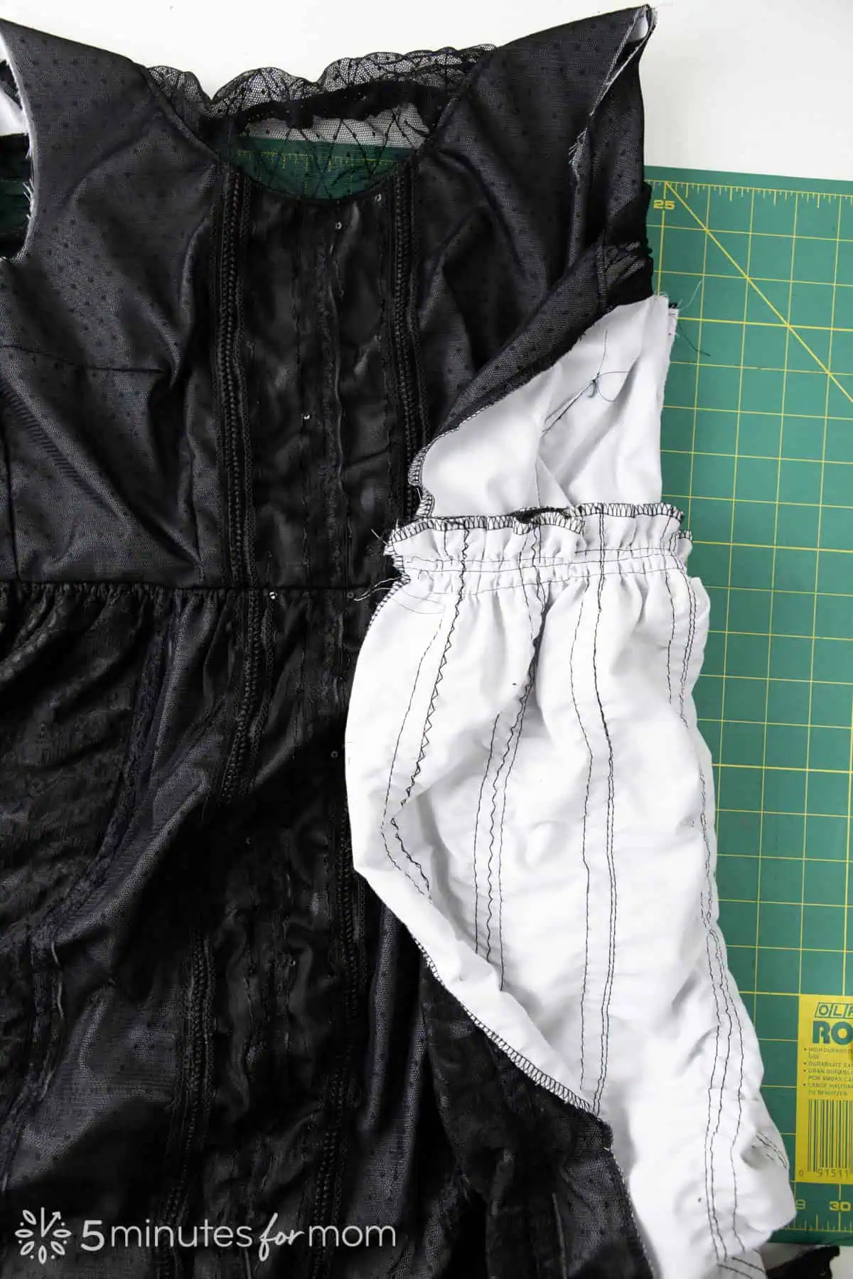 How I created the fabric for my black lace Lydia Cosplay Dress