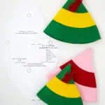 Printable Elf Hat Pattern with Ten Sizes from Newborn to Adult XL