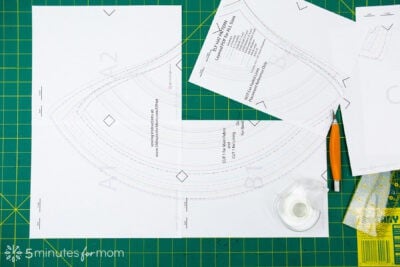 taping together pdf printable pattern for elf hat